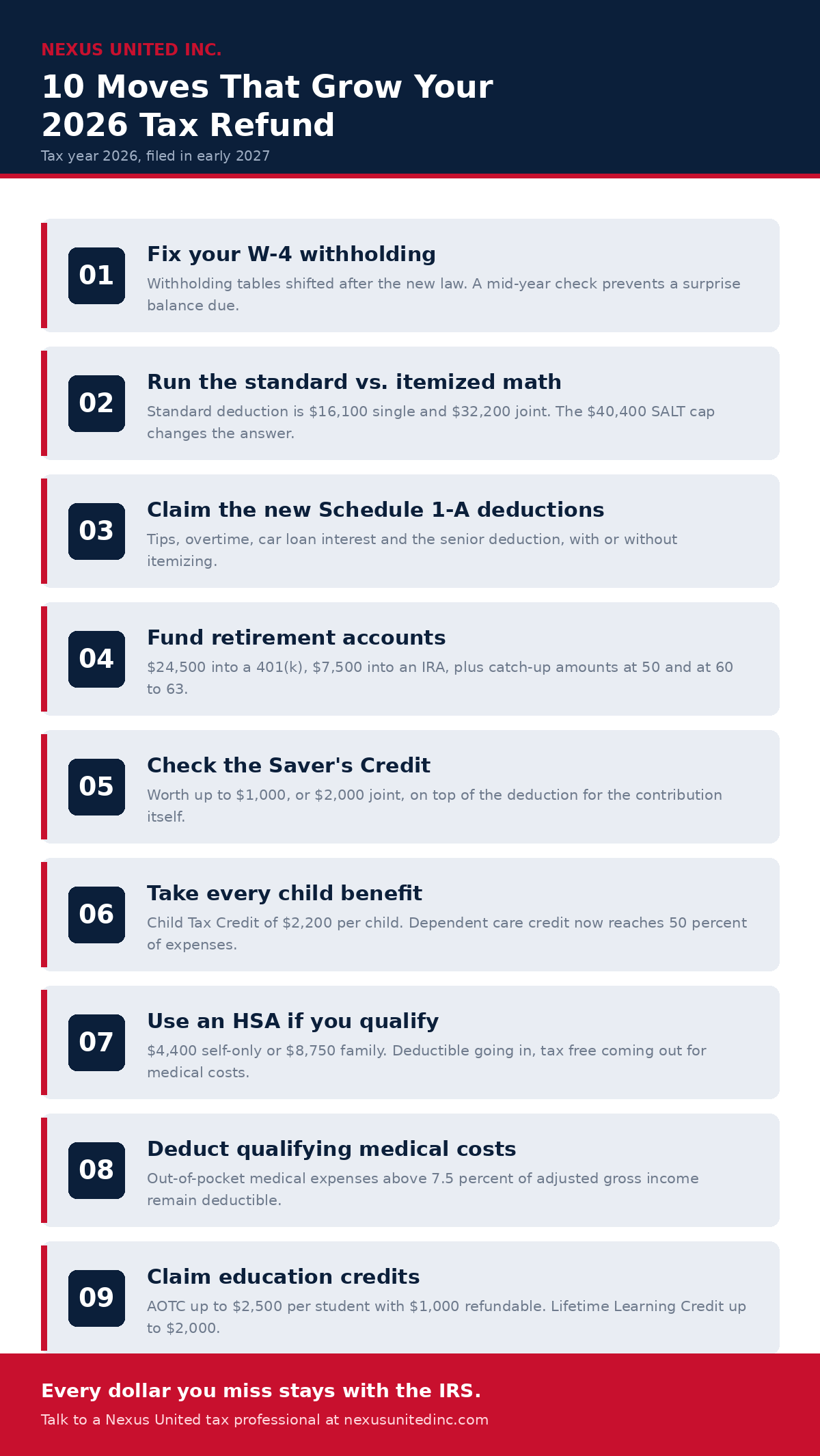 Bigger refund tax 10 Moves